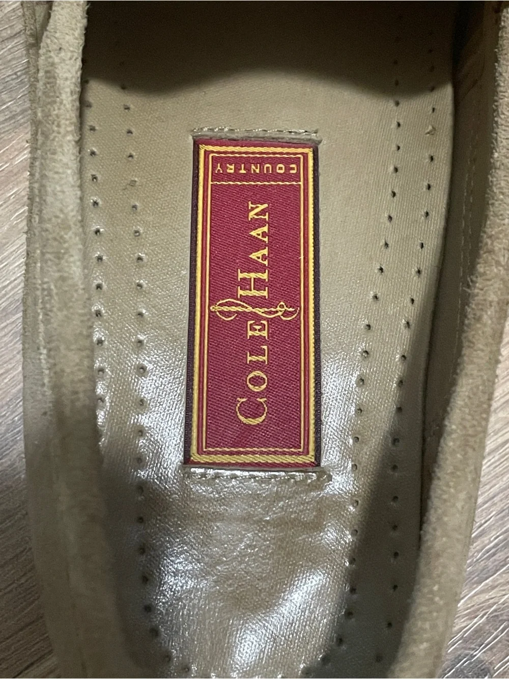 Cole Haan Country Tan Suede Driving Moccasins Loafers Flat Size 8M Brazil